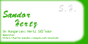 sandor hertz business card